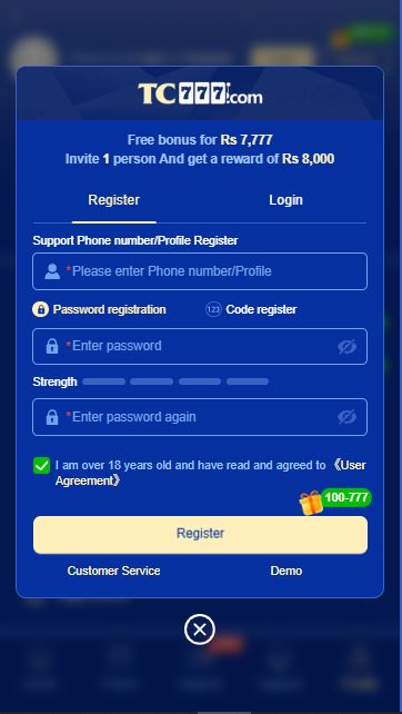 TC777 Game Login