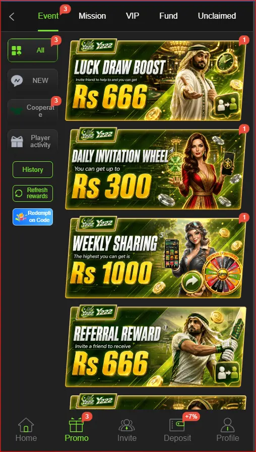 promotions and bonus information